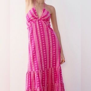 ZARA Embroidered Midi Dress Size Small/XS